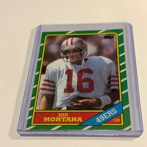 Joe Montana 1986 Topps Football Card # 156 San Francisco 49ers Vintage